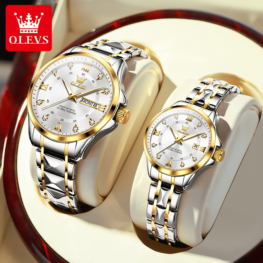 Luxury Watch Wallpaper - OLEVS 2906 Paar Uhr Original Römische