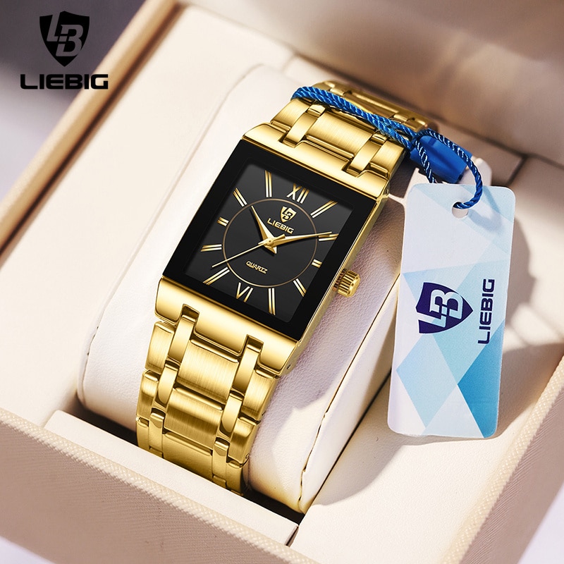 Luxury Watch Wallpaper - LiEBIG Luxus Goldene Quarz Armbanduhren Für