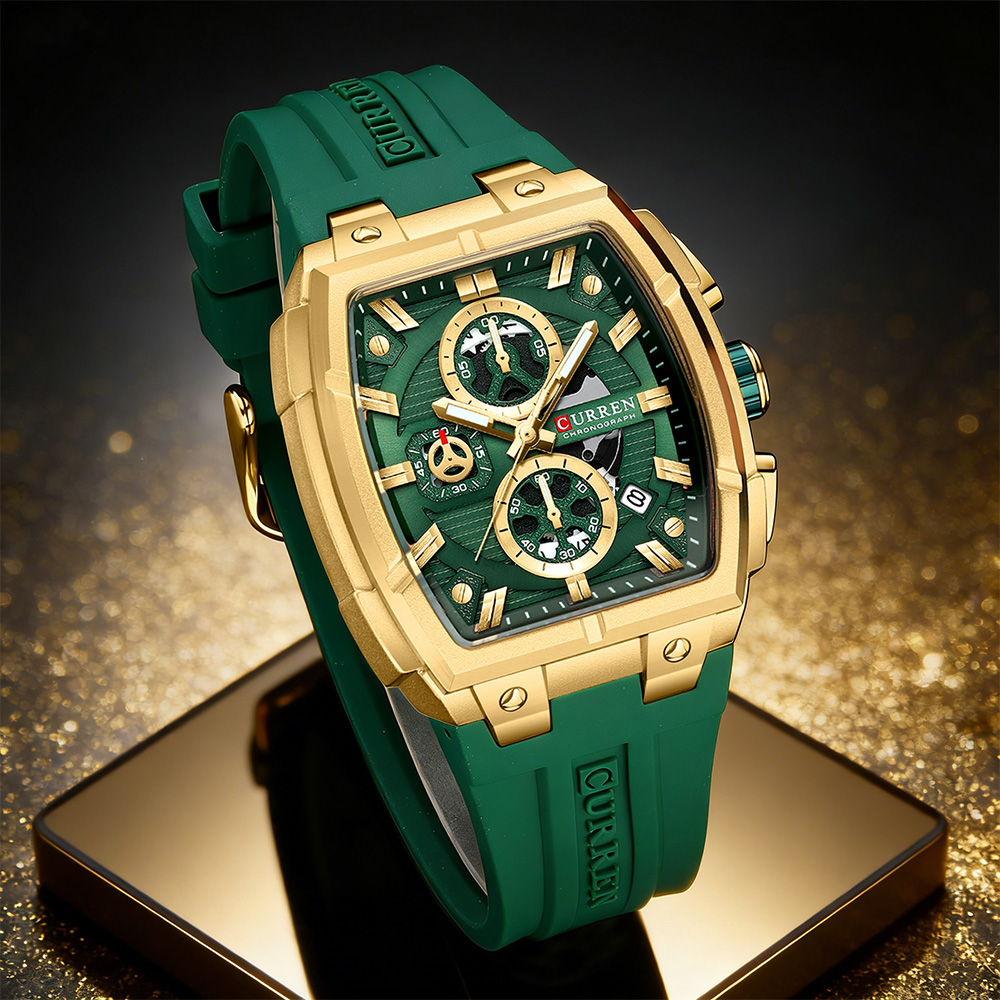 Luxury Watch Vintage - CURREN Luxus-Vintage-Uhr für Herren, Sport-Chronograph, Quarz-Armbanduhr