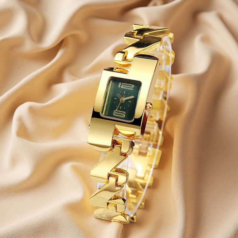 Luxury Watch Vintage - Damen Quadratische Quarzuhr, Modisches Armband, Luxuriöse