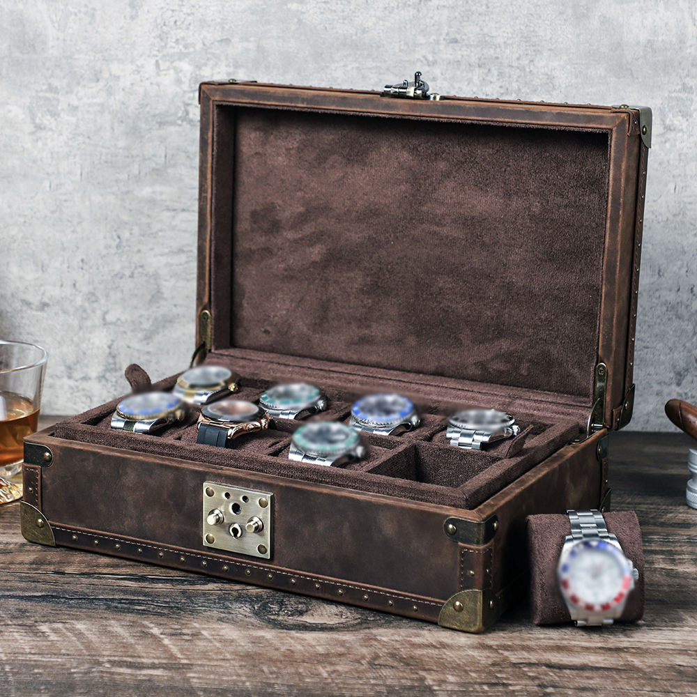 Luxury Watch Vintage - CONTACT'S FAMILY 8 Leder Maßgefertigtes Uhrenetui