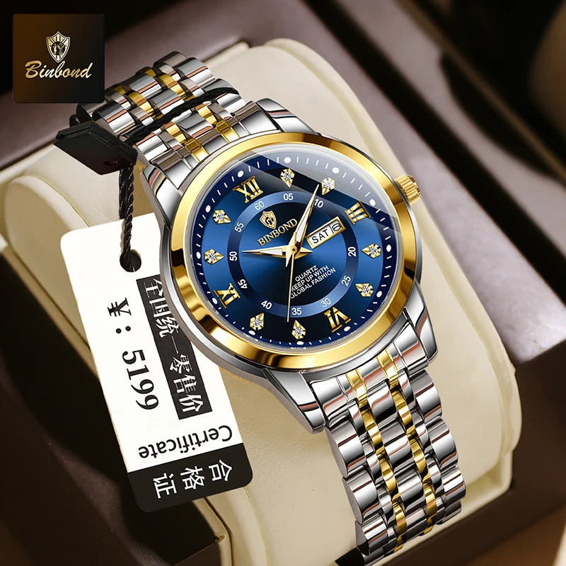 Luxury Watch Top 10 - BINBOND B7169 Top Marke Luxus Mode