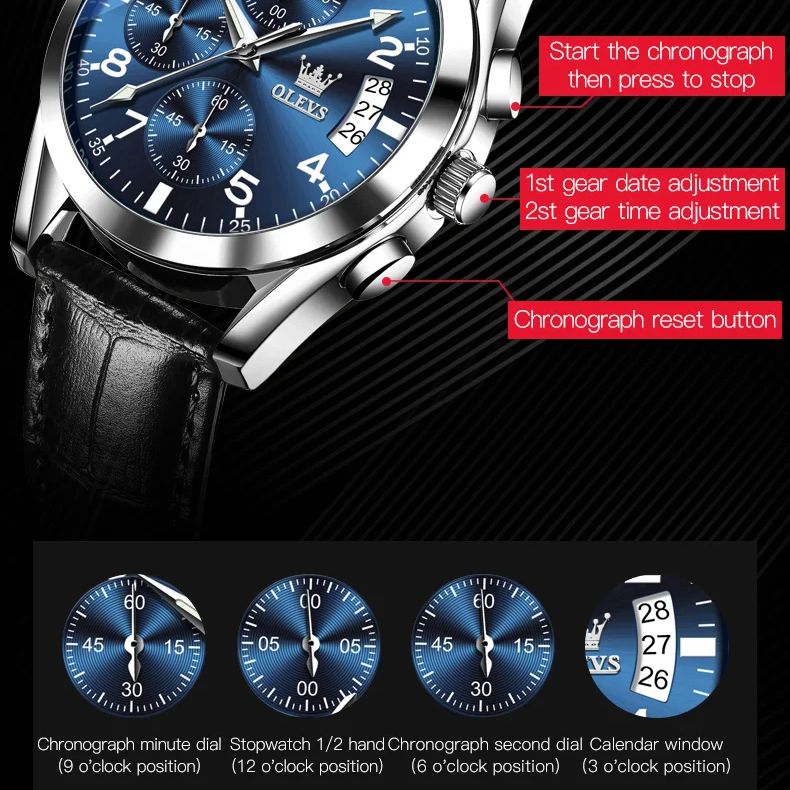 OLEVS 2878 Männer Uhr Marke Lu – Luxury Watch Zone Bewertung und Preis