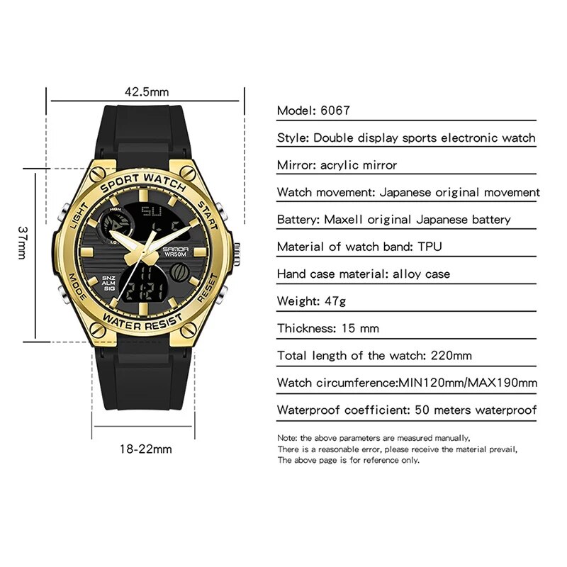 SANDA Marke G Stil LED Digital – Lux Watch Bewertung und Preis