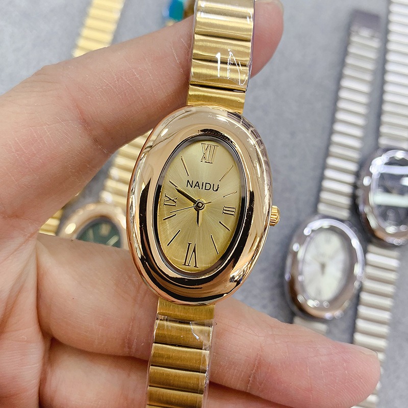 Luxus Marke Gold Oval Frauen Q – Lux Watch Bewertung und Preis