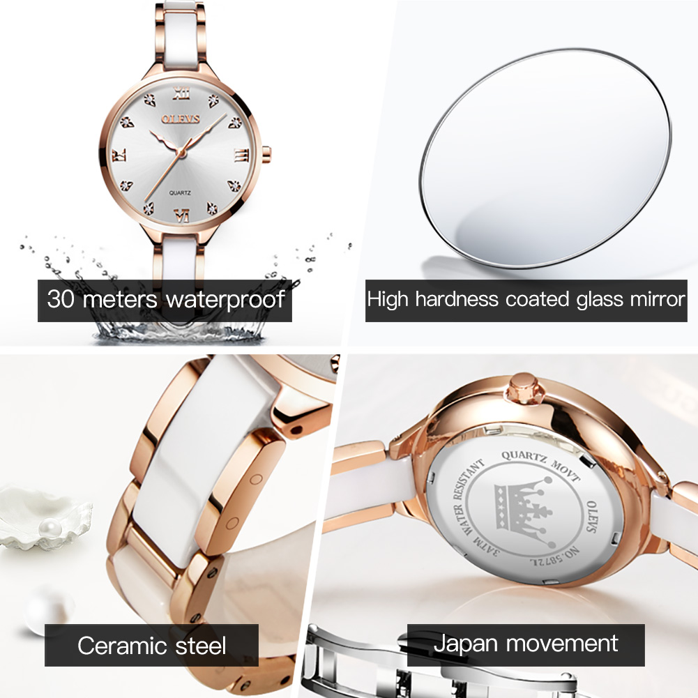 Olevs Keramik Kleid Frauen Uhr – Luxury Watch In Japan Bewertung und Preis